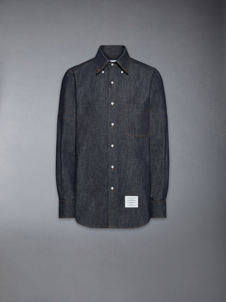 DENIM ARMBAND SHIRT NAVY