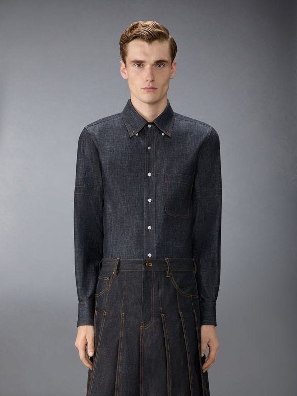 DENIM ARMBAND SHIRT - image 1