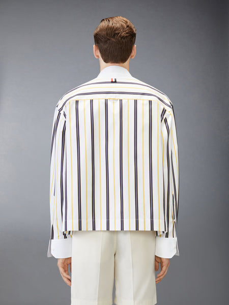 REPP STRIPE POPLIN SHIRT PALE YELLOW
