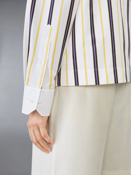 REPP STRIPE POPLIN SHIRT PALE YELLOW