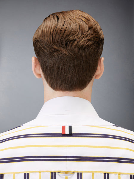 REPP STRIPE POPLIN SHIRT PALE YELLOW