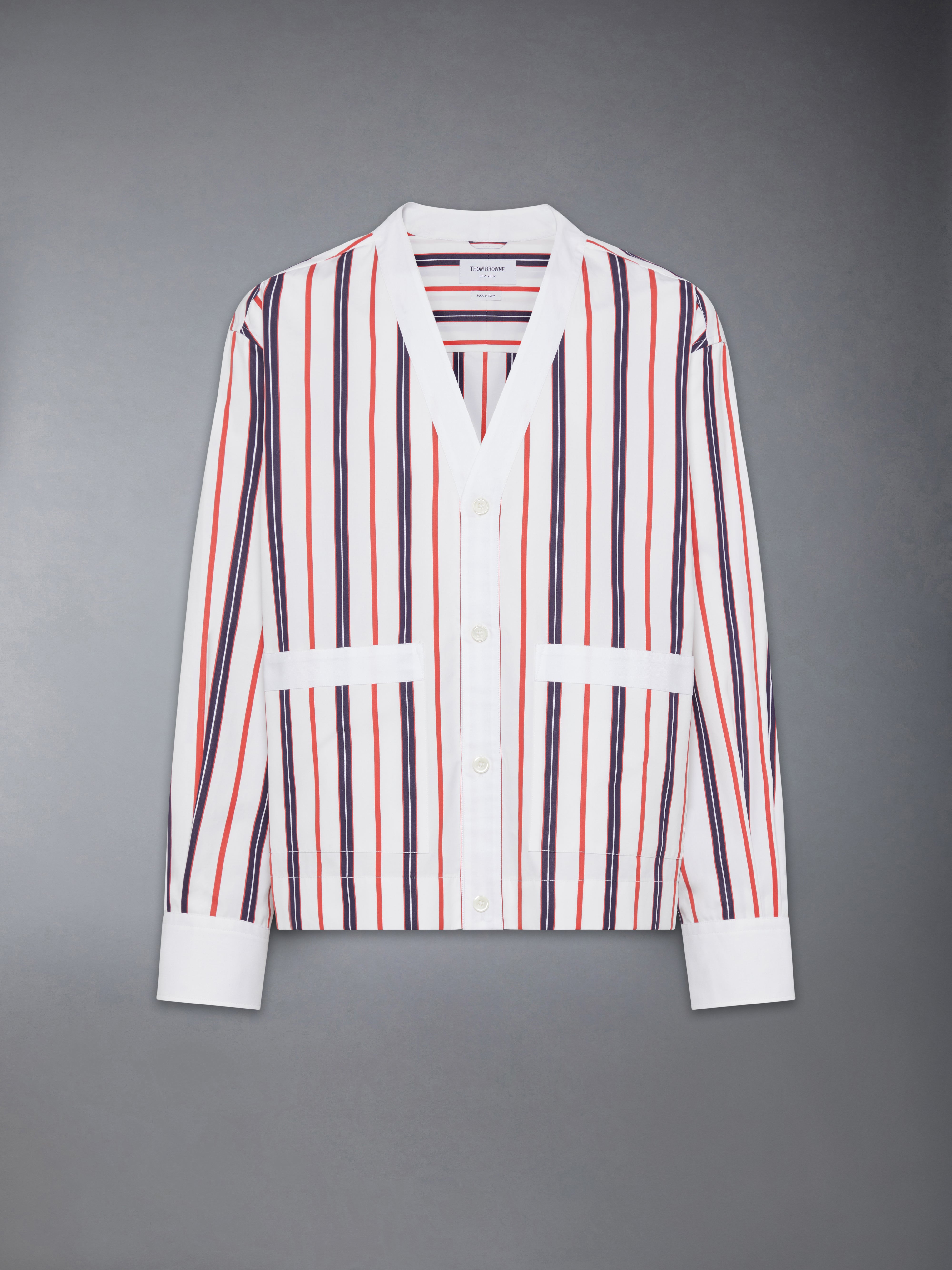レップ ストライプ ポプリン シャツ | Thom Browne