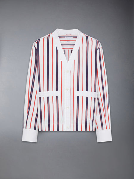 REPP STRIPE POPLIN SHIRT RWBWHT