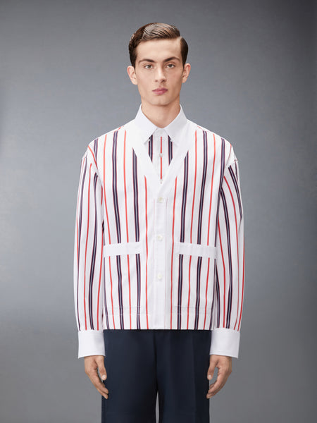 REPP STRIPE POPLIN SHIRT RWBWHT