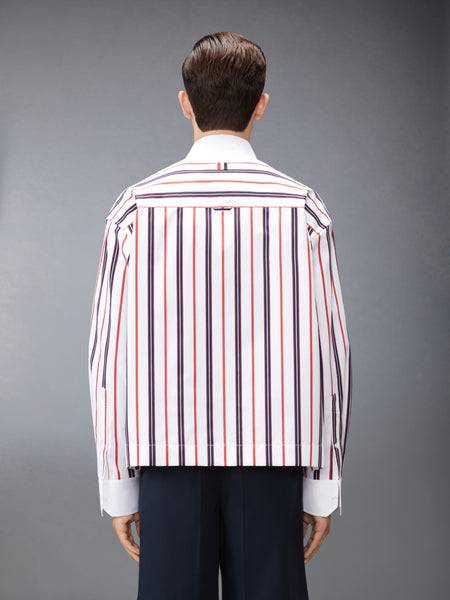 REPP STRIPE POPLIN SHIRT RWBWHT