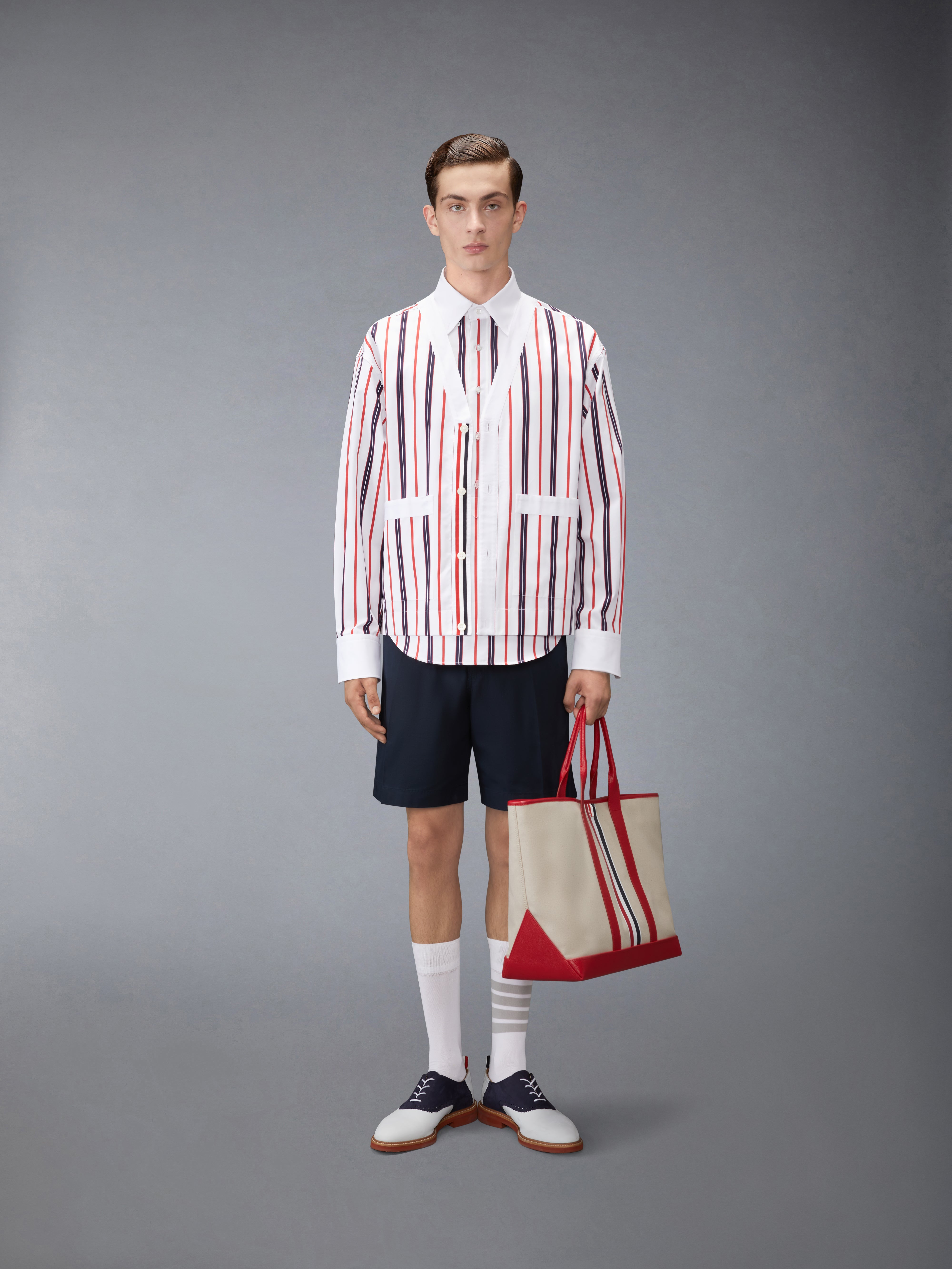 レップ ストライプ ポプリン シャツ | Thom Browne