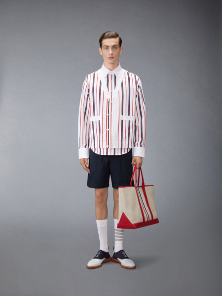 REPP STRIPE POPLIN SHIRT RWBWHT