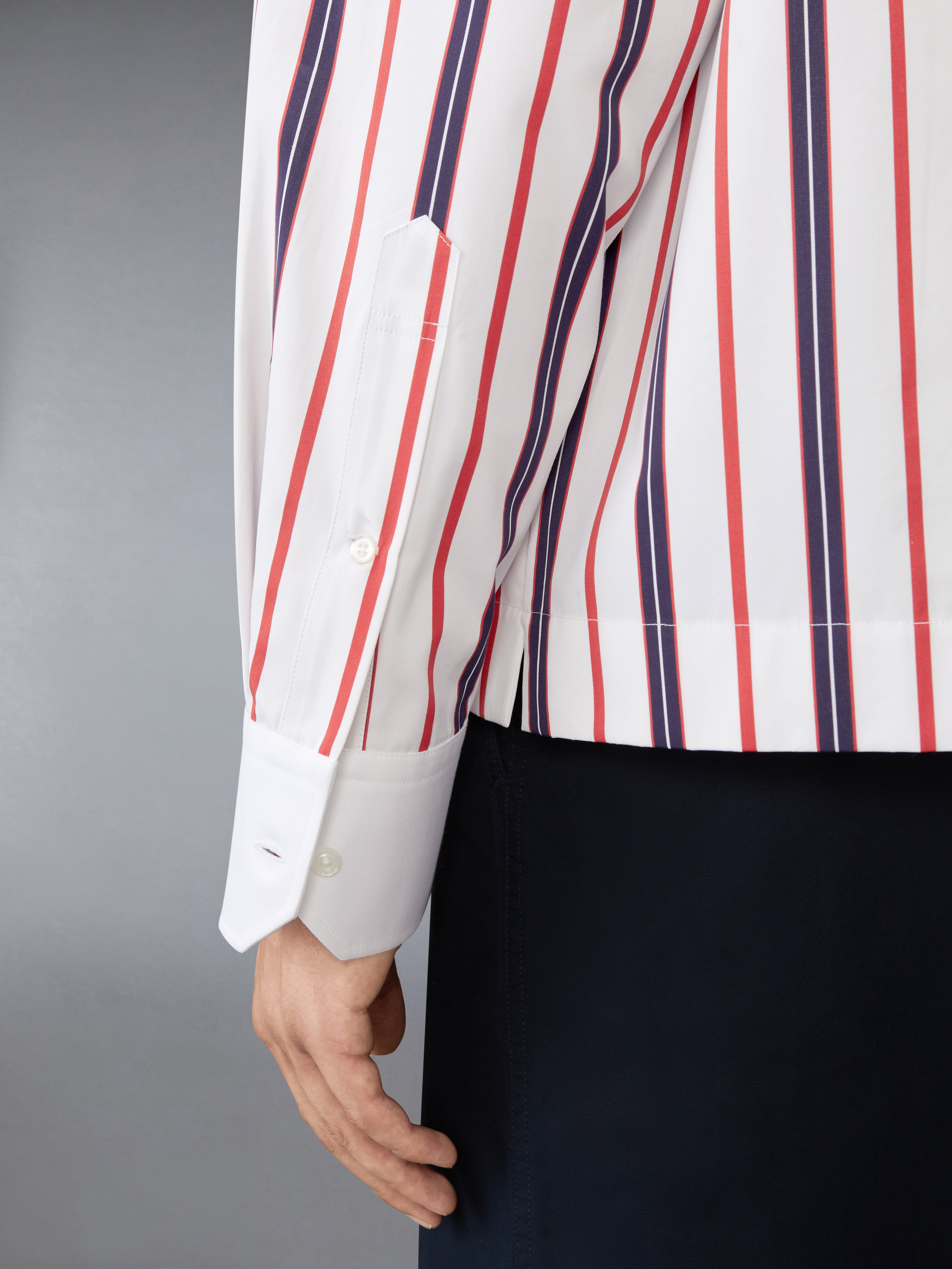 レップ ストライプ ポプリン シャツ | Thom Browne