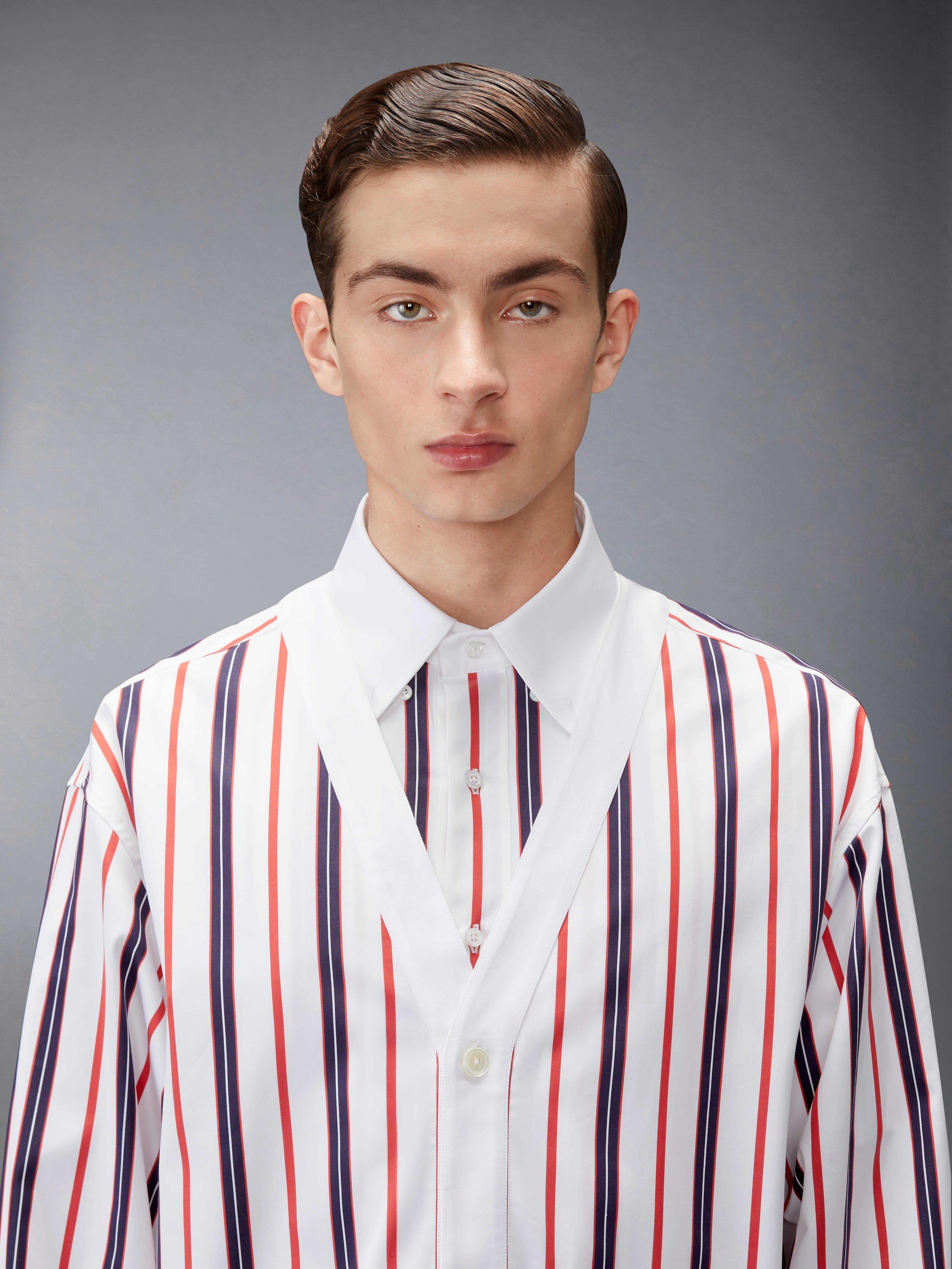 レップ ストライプ ポプリン シャツ | Thom Browne
