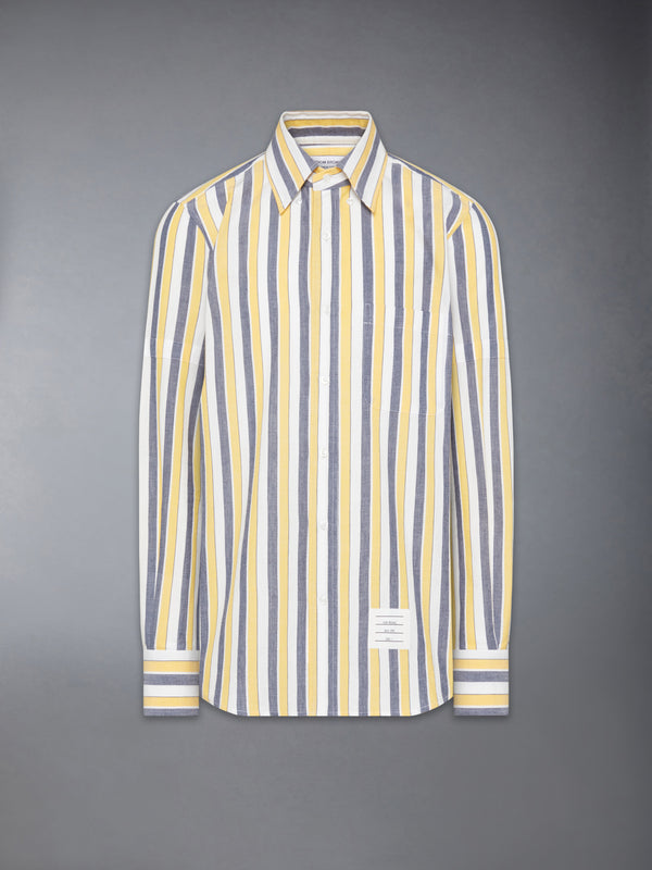MADRAS COTTON REPP STRIPE ARMBAND SHIRT - featured image