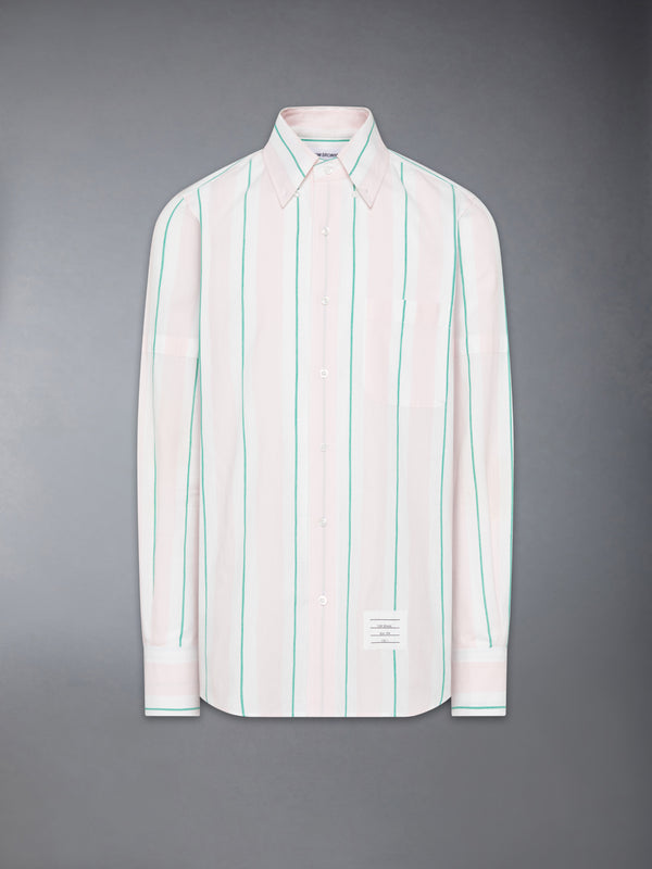 MADRAS COTTON CLASSIC STRIPE ARMBAND SHIRT - featured image