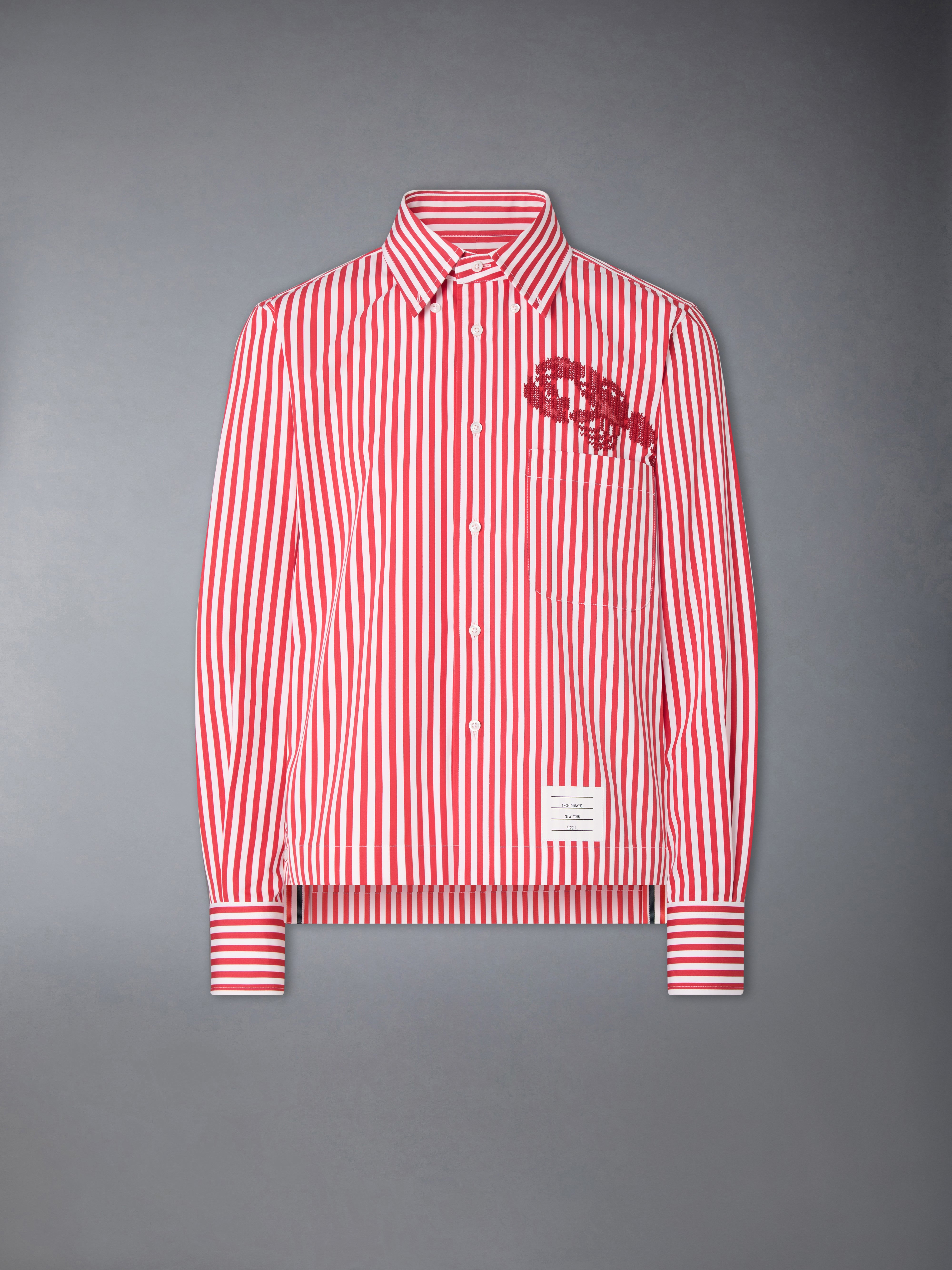 ポプリン ユニバーシティ ストライプ ロブスター シャツ | Thom Browne