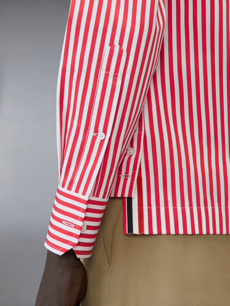 POPLIN UNIVERSITY STRIPE LOBSTER SHIRT RED