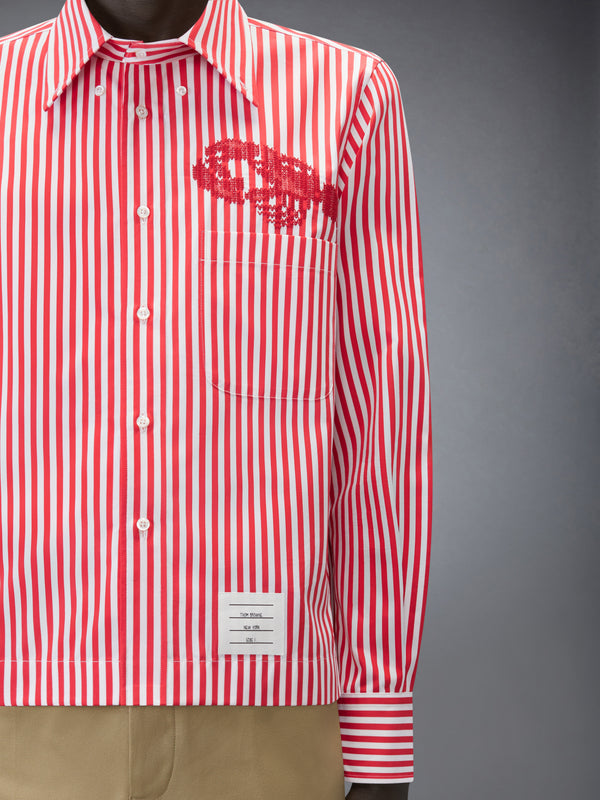 POPLIN UNIVERSITY STRIPE LOBSTER SHIRT - image 5