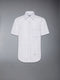 SOLID POPLIN TWIN NEEDLE CONTRAST TOPSTITCH SHIRT - WHITE