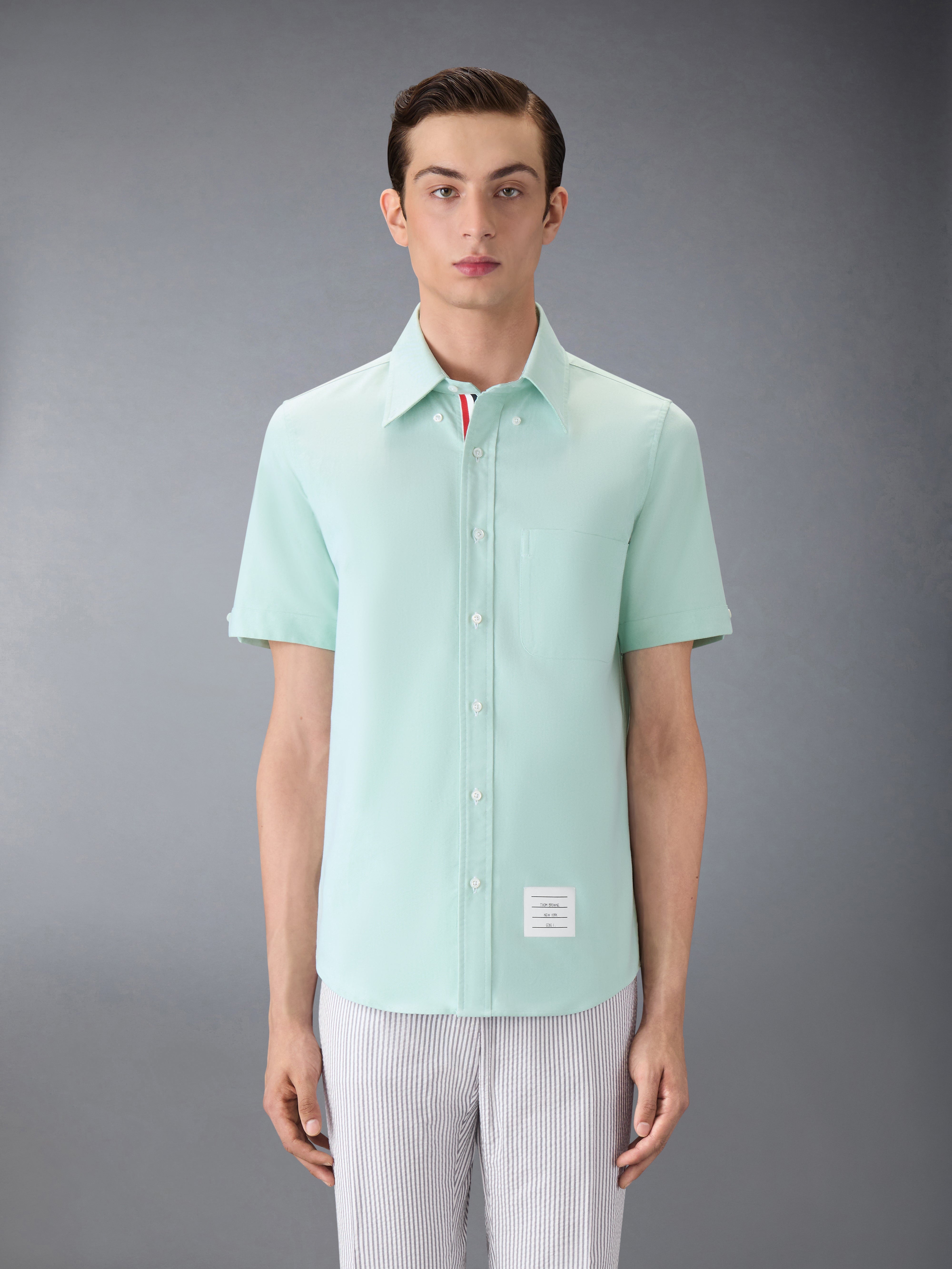 Tシャツ・カットソー THOM BROWNE FW25 'W/ 4Bar' polo shirt (MJP137G07976 100) Thom Browne W/ 4bar Polo White | Wanan Luxury