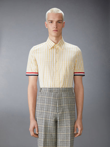GINGHAM CHECK POPLIN SHORT SLEEVE SHIRT