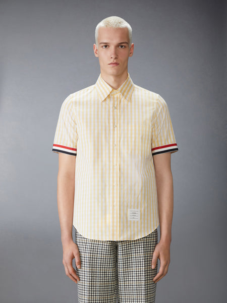 GINGHAM CHECK POPLIN SHORT SLEEVE SHIRT