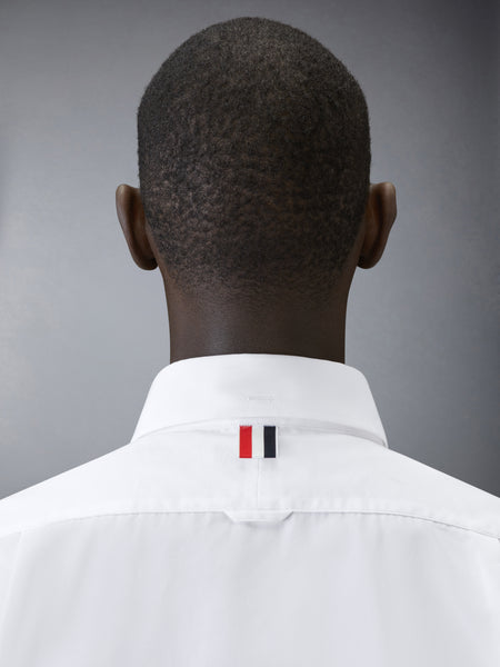 POPLIN ROUND COLLAR SHORT SLEEVE SHIRT