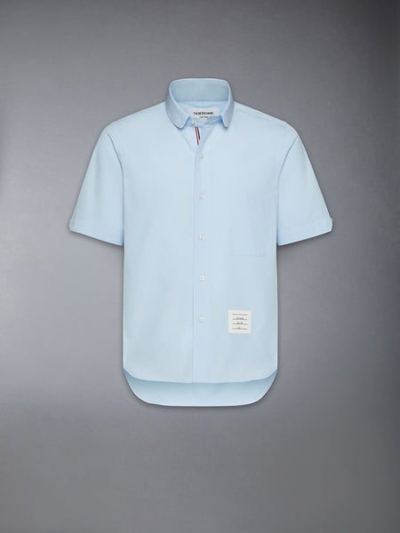 POPLIN ROUND COLLAR SHORT SLEEVE SHIRT