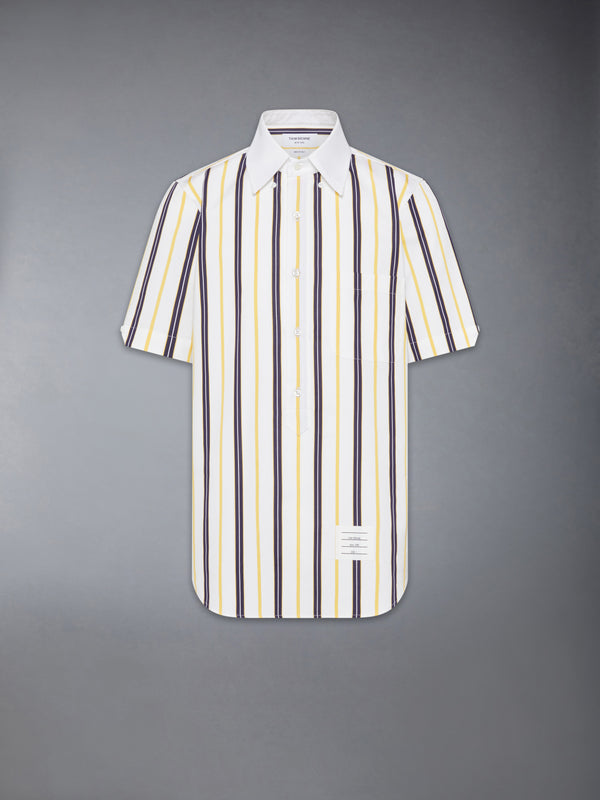 REPP STRIPE POPLIN SHORT SLEEVE SHIRT - featured image