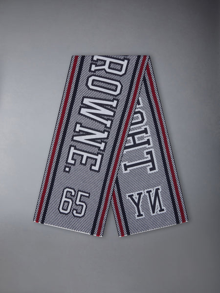 MERINO WOOL VARSITY SCARF RWBWHT