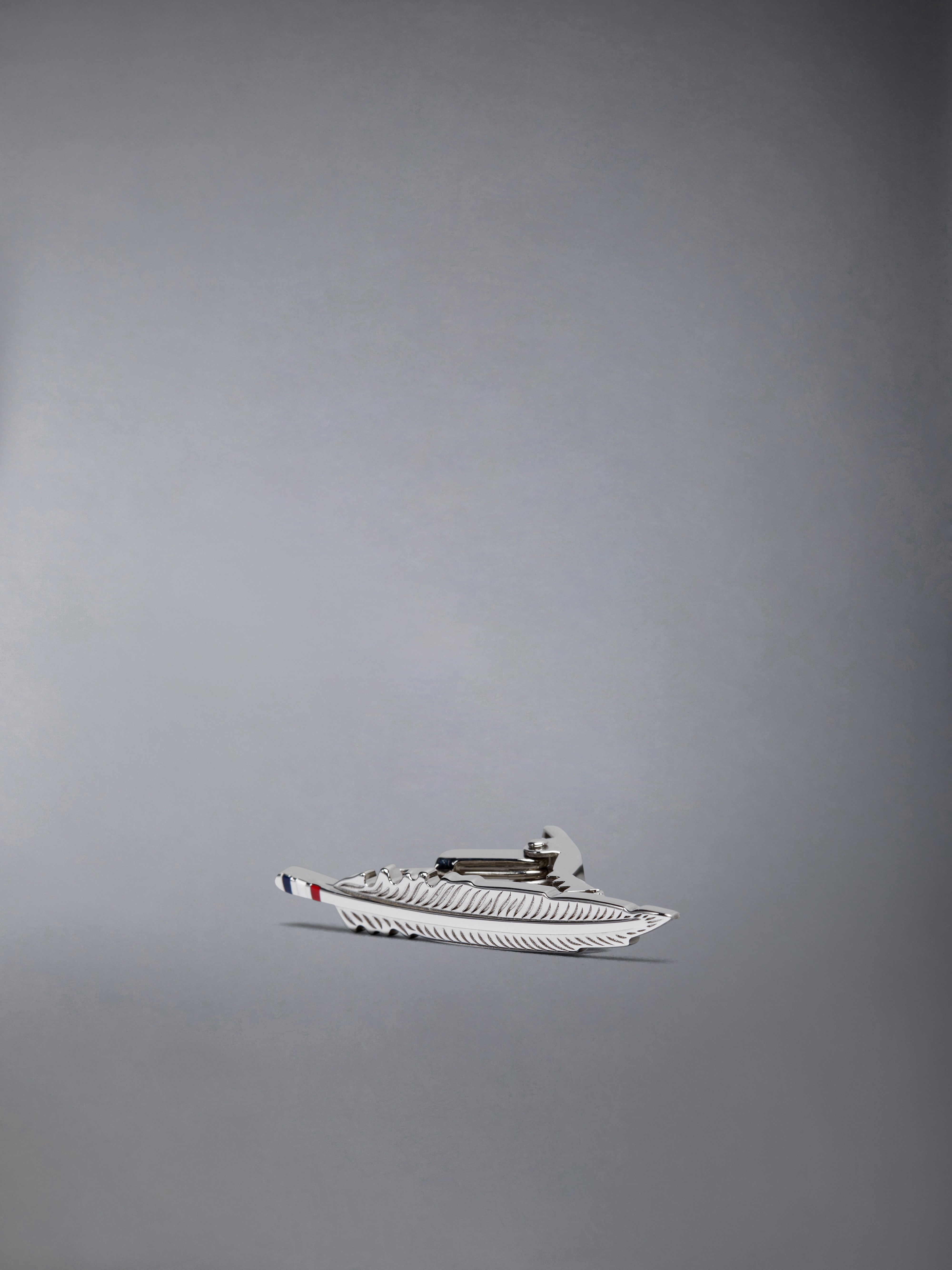 Sterling Silver Feather Tie Bar | Thom Browne