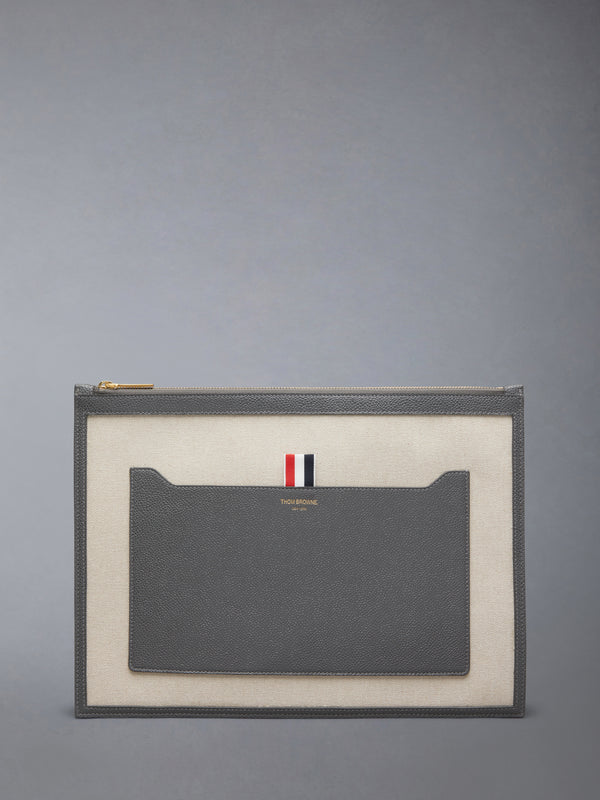 COTTON CANVAS MEDIUM POUCH - featured image