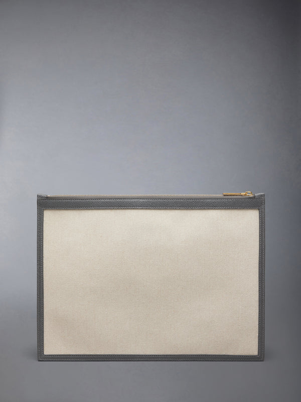 COTTON CANVAS MEDIUM POUCH - image 2