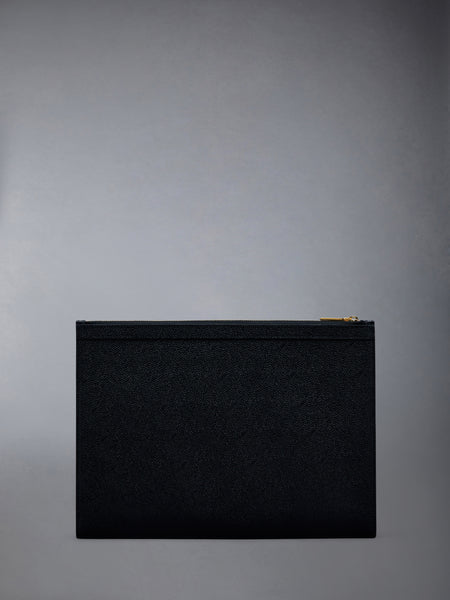 Polka Dot Pebble Grain Leather Medium Document Holder BLACK