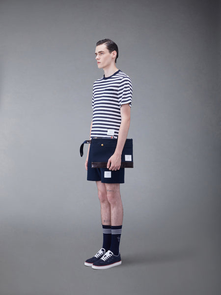 COTTON CANVAS SNAP POCKET POUCH NAVY