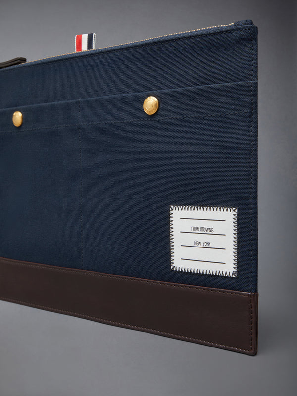 COTTON CANVAS SNAP POCKET POUCH - image 4