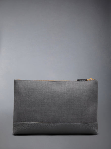 WOOL 4-BAR LARGE POUCH MED GREY
