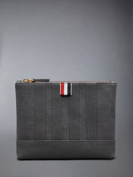 WOOL 4-BAR POUCH MED GREY