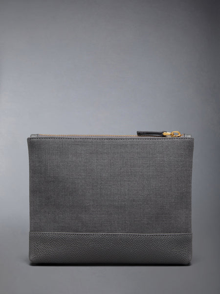 WOOL 4-BAR POUCH MED GREY