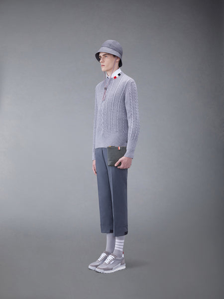 WOOL 4-BAR POUCH MED GREY