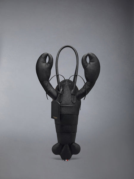 LOBSTER BAG IN PEBBLE GRAIN LEATHER BLACK
