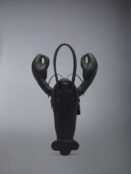 LOBSTER BAG IN PEBBLE GRAIN LEATHER BLACK