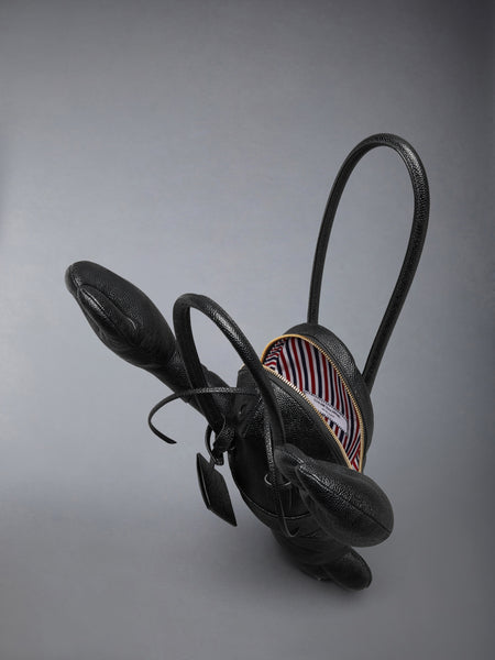 LOBSTER BAG IN PEBBLE GRAIN LEATHER BLACK