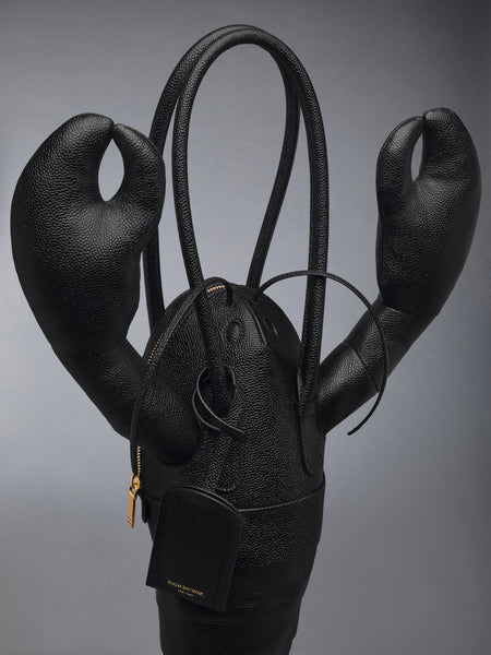 LOBSTER BAG IN PEBBLE GRAIN LEATHER BLACK