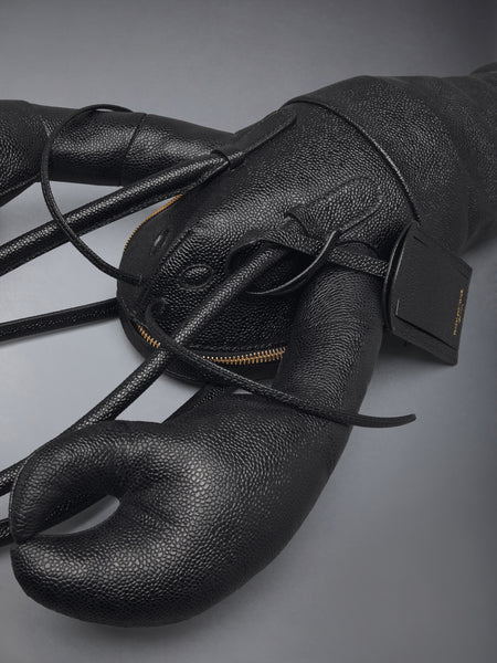 LOBSTER BAG IN PEBBLE GRAIN LEATHER BLACK