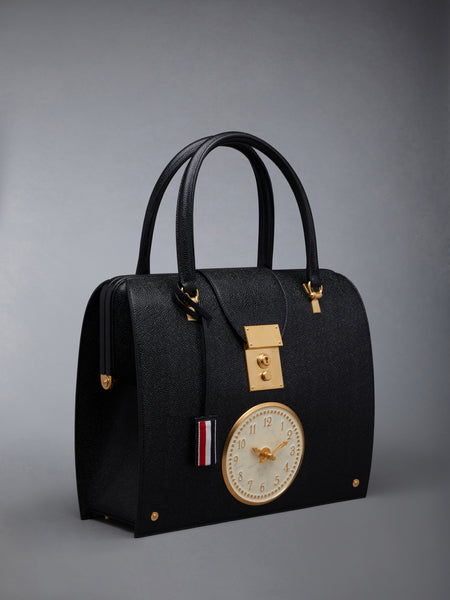 PEBBLE GRAIN CLOCK MRS. THOM BAG BLACK