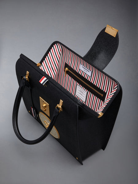 PEBBLE GRAIN CLOCK MRS. THOM BAG BLACK