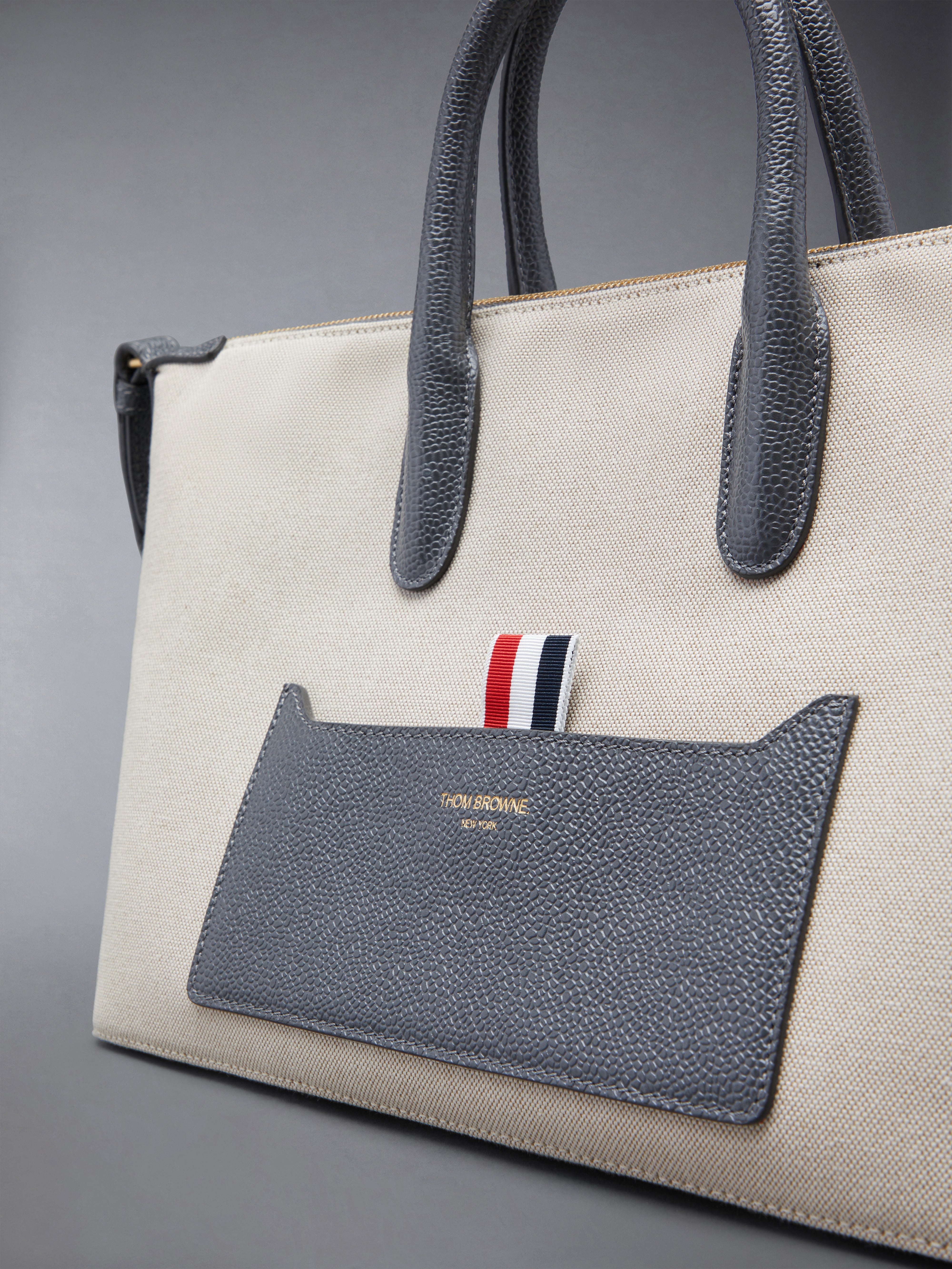 THOM BROWNE Sand canvas Duffle small handbag THOM BROWNE Sand canvas Duffle small handbag