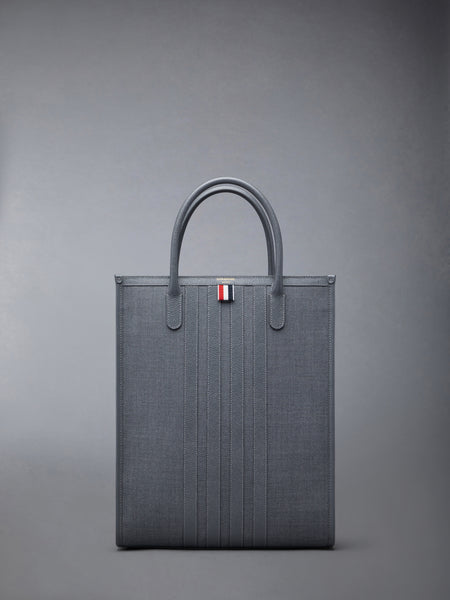 WOOL 4-BAR TOTE MED GREY