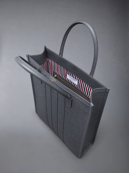 WOOL 4-BAR TOTE MED GREY