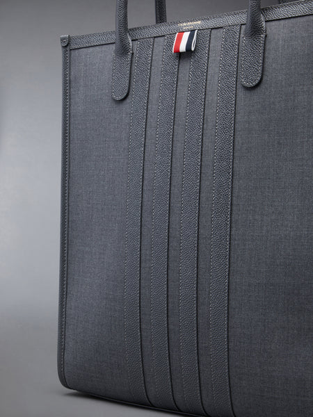 WOOL 4-BAR TOTE MED GREY