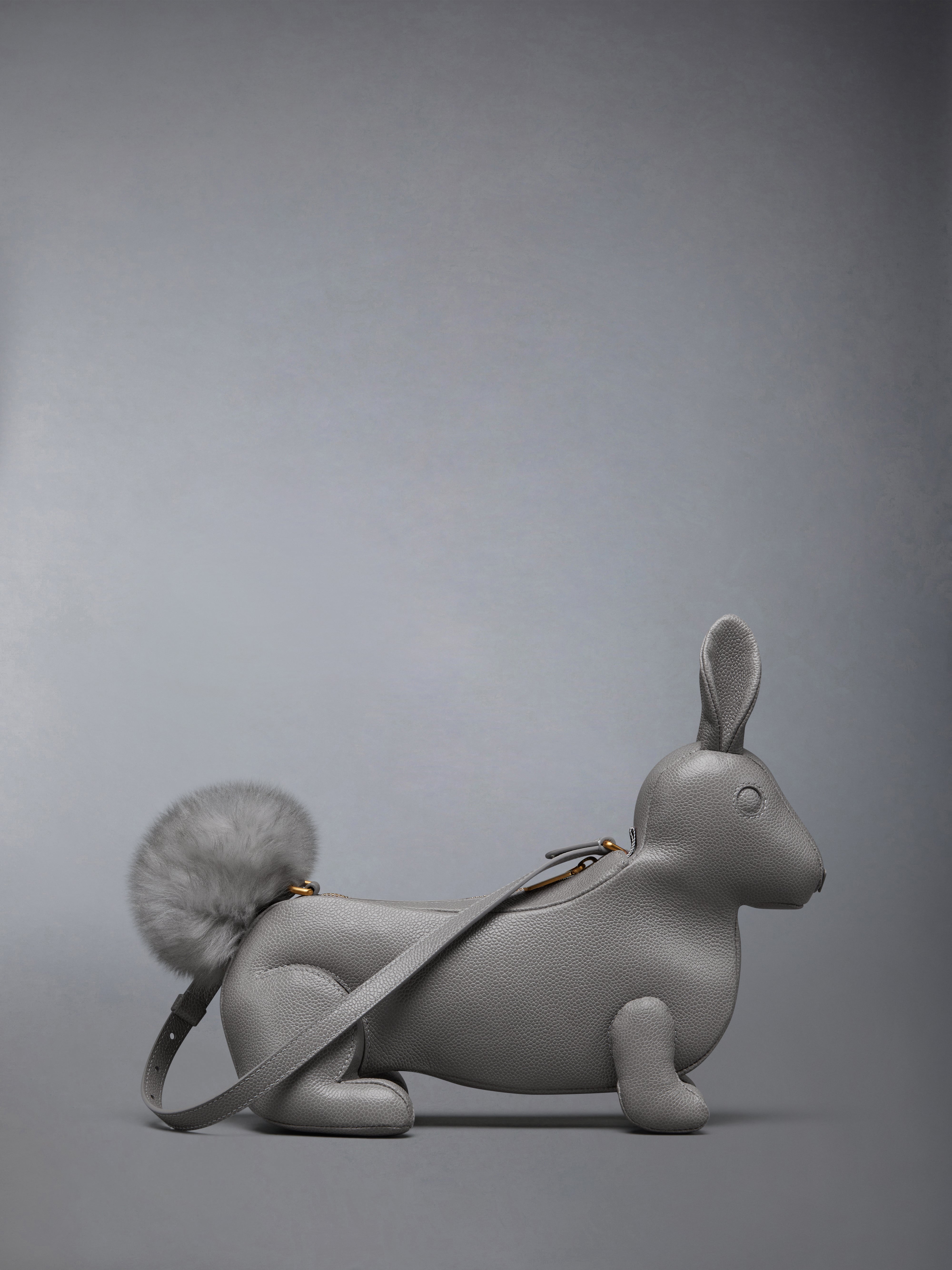 Rabbit Baguette Bag In Pebble Grain Leather | Thom Browne