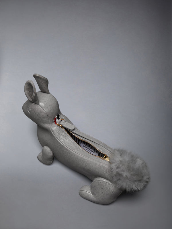 PEBBLE GRAIN RABBIT BAGUETTE BAG - image 5