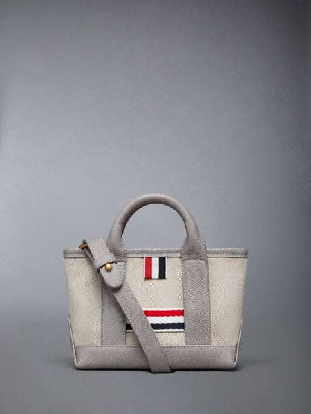 SALT AND PEPPER COTTON CANVAS MICRO TOOL TOTE